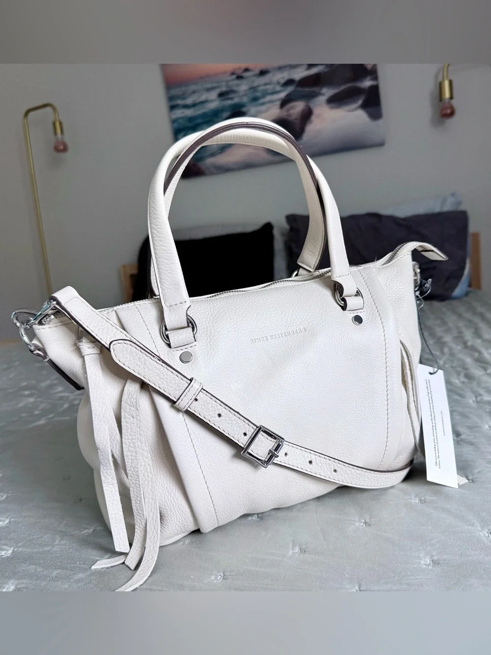 Aimee Kestenberg Leather Amsterdam Clay Satchel Shoulder Crossbody Bag